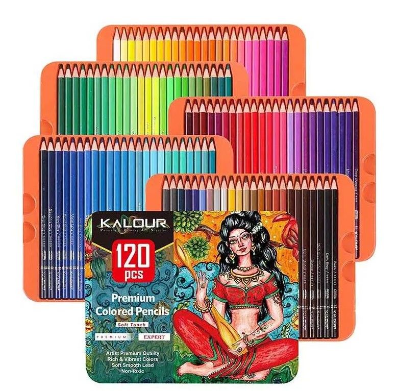 کالر - مداد رنگی 120 جعبه فلز