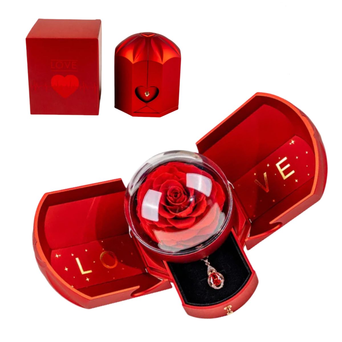 باکس گل رز سورپرایزی معطر کشو دار 146-4