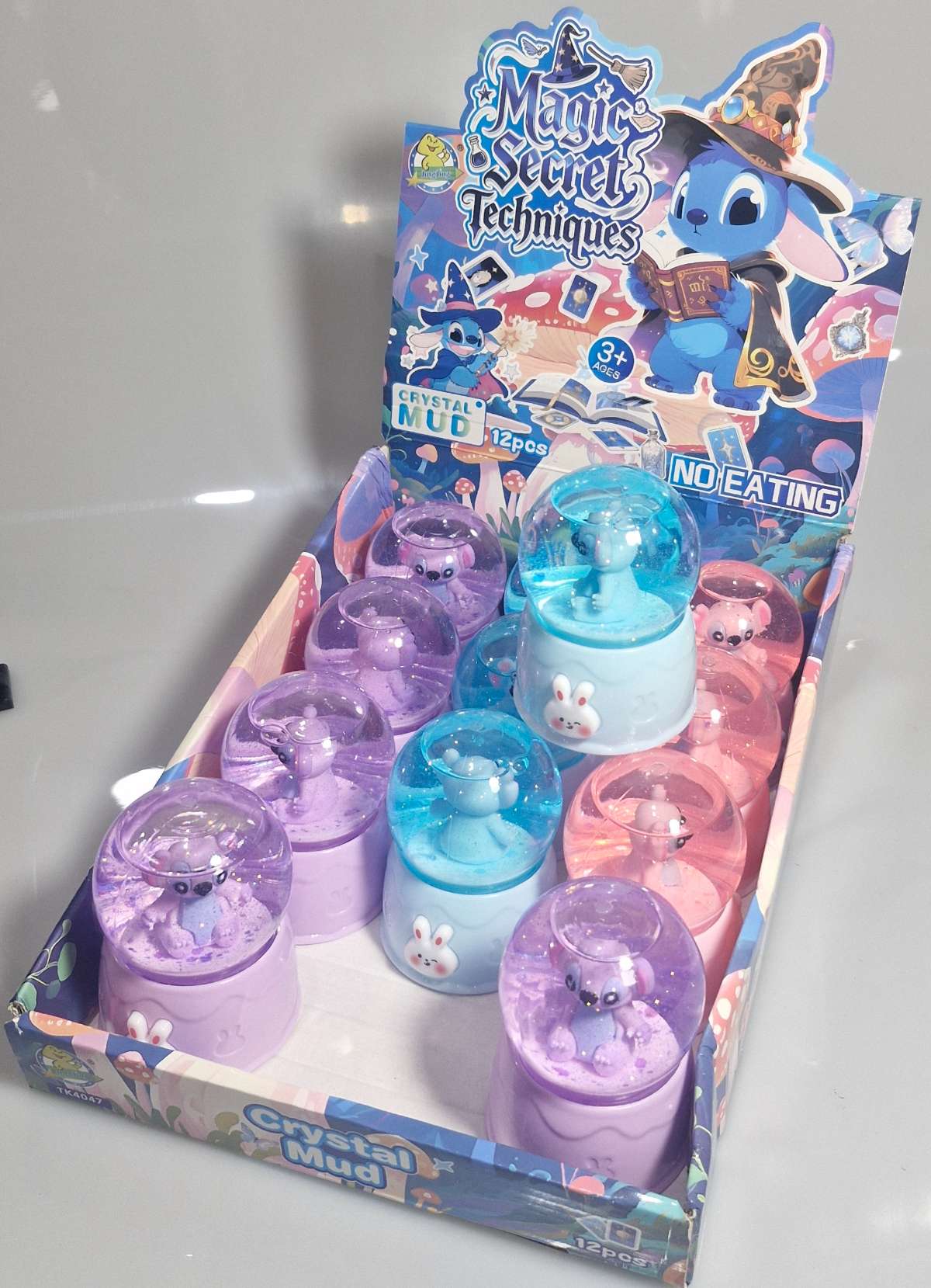 جینگ جینگ 4047 - اسلایم اکلیلی استیکر دار طرح گوی استیچ 115-1