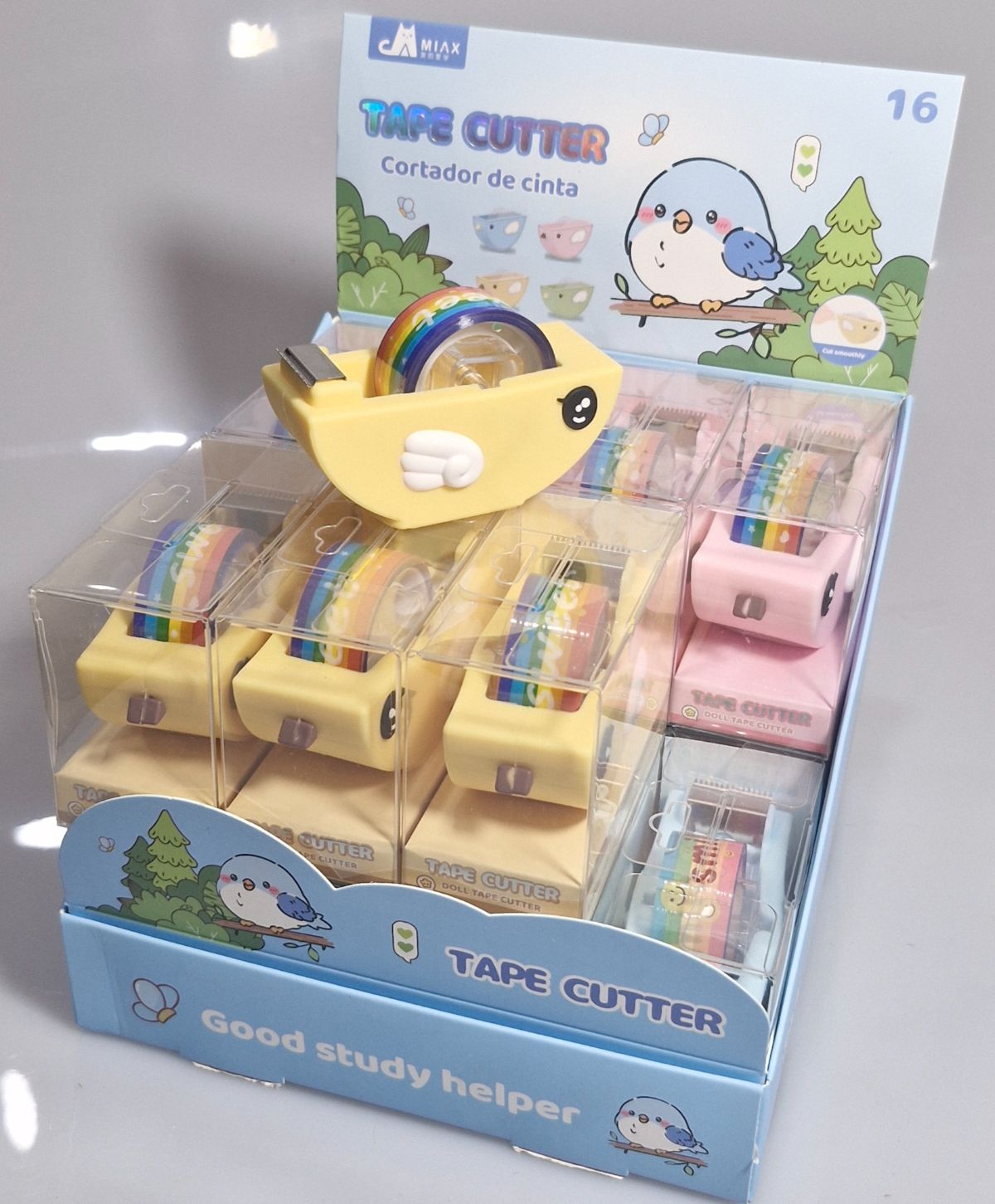 میاکس 0615 - پایه چسب فانتزی طرح پرنده با چسب رنگی 136-2